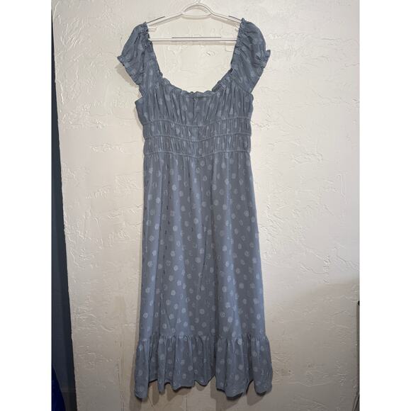 Heartloom Polka Dots‎ Edina Midi Dress Ruffle Hem Womens Large Milkmaid Country - Picture 3 of 9
